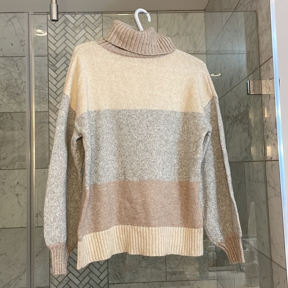 Striped Fall Turtleneck Sweater Size Medium, Never Worn - Picture 2 of 3